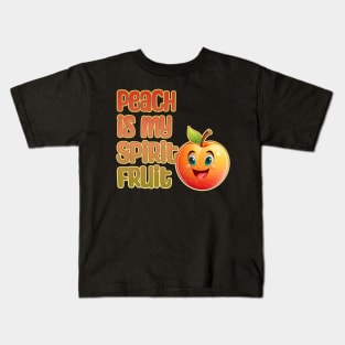 Peach is My Spirit Fruit Kids T-Shirt